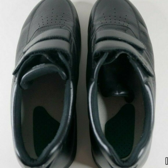 SAS Hook and Loop double strap black leather sneaker Men's Size 10 N - Picture 9 of 10